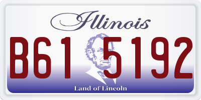 IL license plate B615192