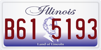 IL license plate B615193