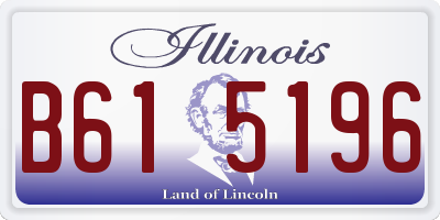 IL license plate B615196