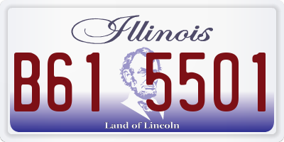 IL license plate B615501