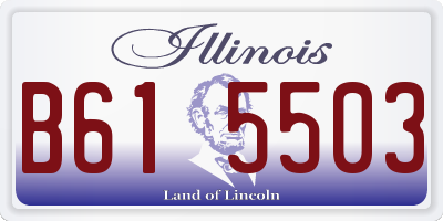 IL license plate B615503