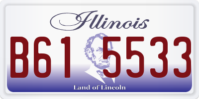 IL license plate B615533