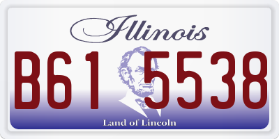 IL license plate B615538