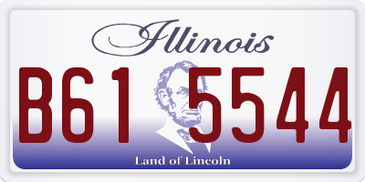 IL license plate B615544