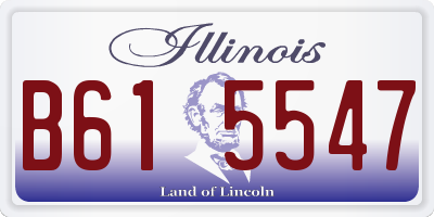 IL license plate B615547