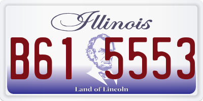 IL license plate B615553