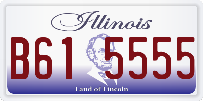 IL license plate B615555