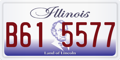 IL license plate B615577
