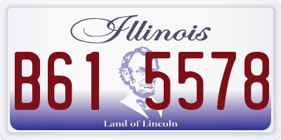 IL license plate B615578