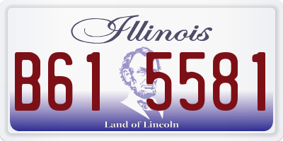 IL license plate B615581