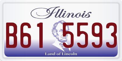 IL license plate B615593