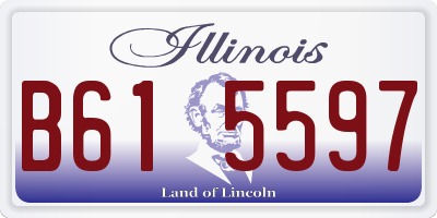 IL license plate B615597