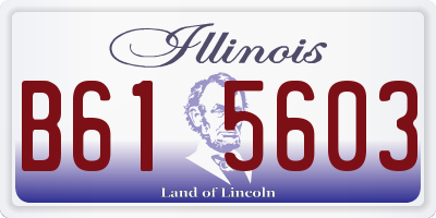 IL license plate B615603