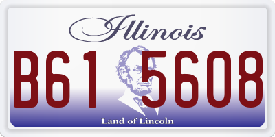 IL license plate B615608