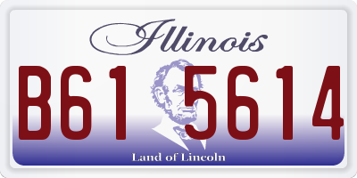 IL license plate B615614