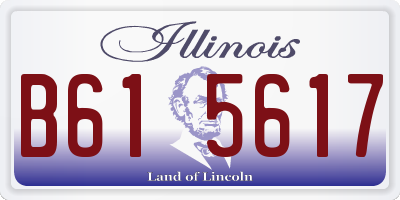 IL license plate B615617