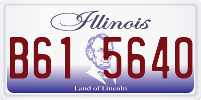 IL license plate B615640