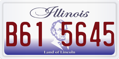 IL license plate B615645