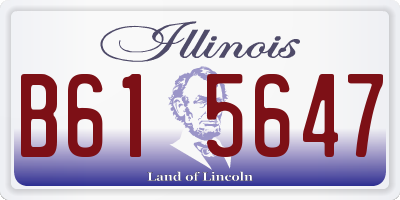 IL license plate B615647