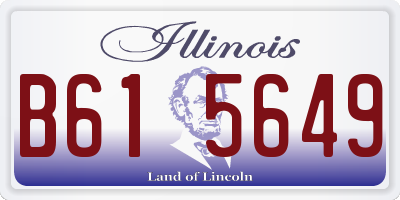IL license plate B615649