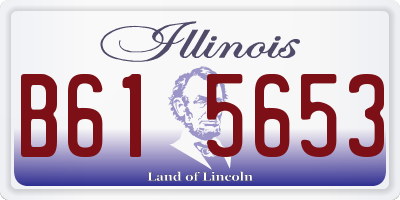 IL license plate B615653