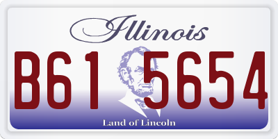 IL license plate B615654