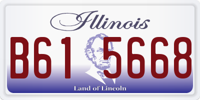 IL license plate B615668