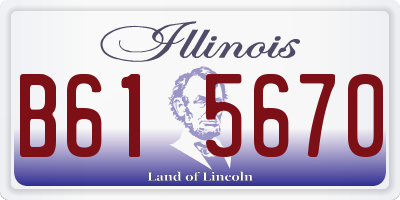IL license plate B615670