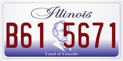 IL license plate B615671