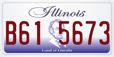 IL license plate B615673
