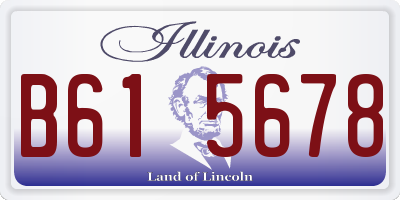 IL license plate B615678