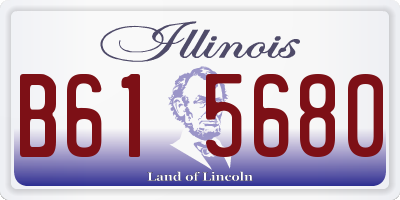 IL license plate B615680