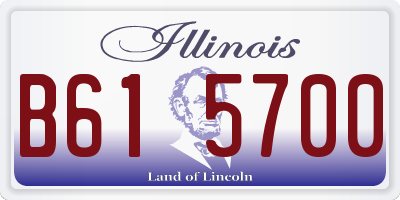 IL license plate B615700