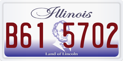 IL license plate B615702