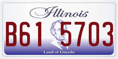 IL license plate B615703