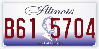 IL license plate B615704