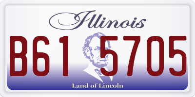 IL license plate B615705
