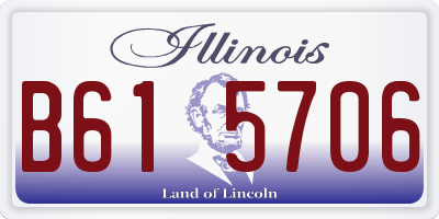 IL license plate B615706