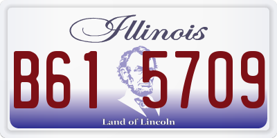 IL license plate B615709