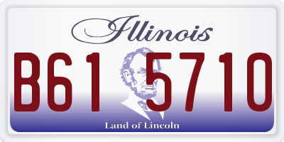 IL license plate B615710