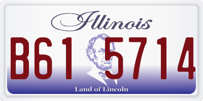 IL license plate B615714