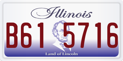IL license plate B615716