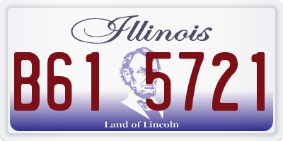 IL license plate B615721