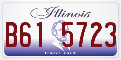 IL license plate B615723