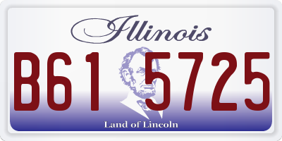 IL license plate B615725