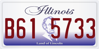 IL license plate B615733