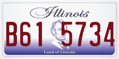IL license plate B615734