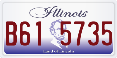 IL license plate B615735