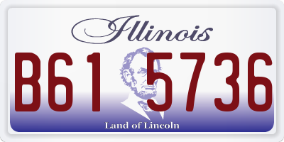 IL license plate B615736