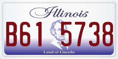 IL license plate B615738
